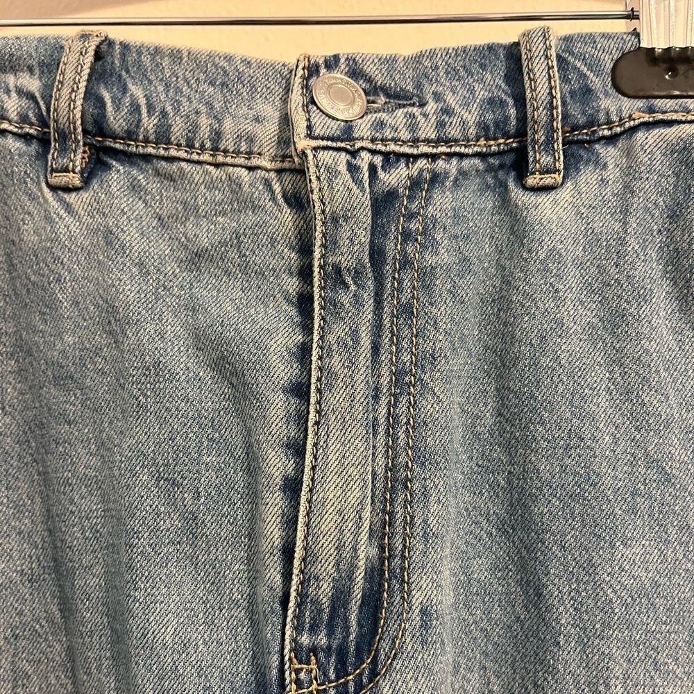Stradivarius Blue Denim Maxi A-Line Skirt size 4 - Picture 8 of 8